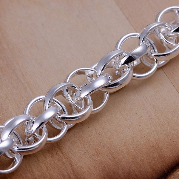 Hot sale best gift 925 silver Full Circle Bracelet - Men DFMCH122, brand new fashion 925 sterling silver plated Chain link bracelets