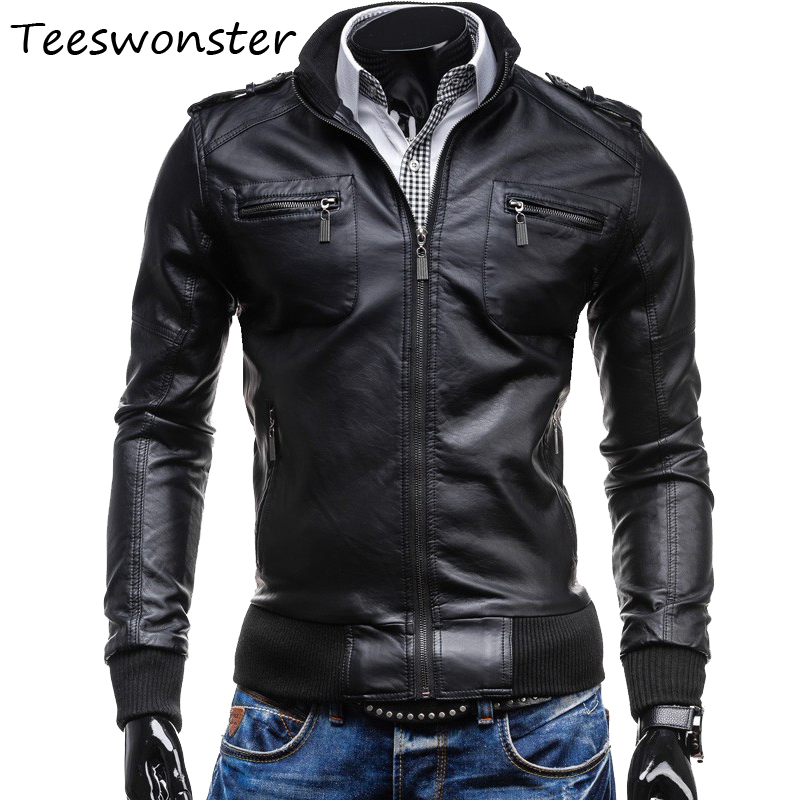 Wholesale- motorcycle jacket Mens Slim Fit Leather Jacket Clothing Free shipping 2017 spring new fashion new Korean mens Slim leather, Brown
Wholesale- motorcycle jacket Mens Slim Fit Leather Jacket Clothing Free shipping 2017 spring new fashion new Korean mens Slim leather, Brown