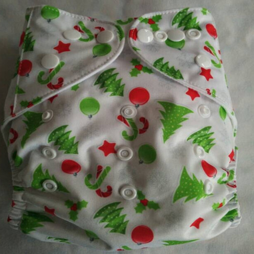 For Merry Chrismas Naughty Baby One Size Washable Reusable Cloth Diaper Covers Baby Diaper Colorful Bags baby cloth Nappy diaper 60setslot