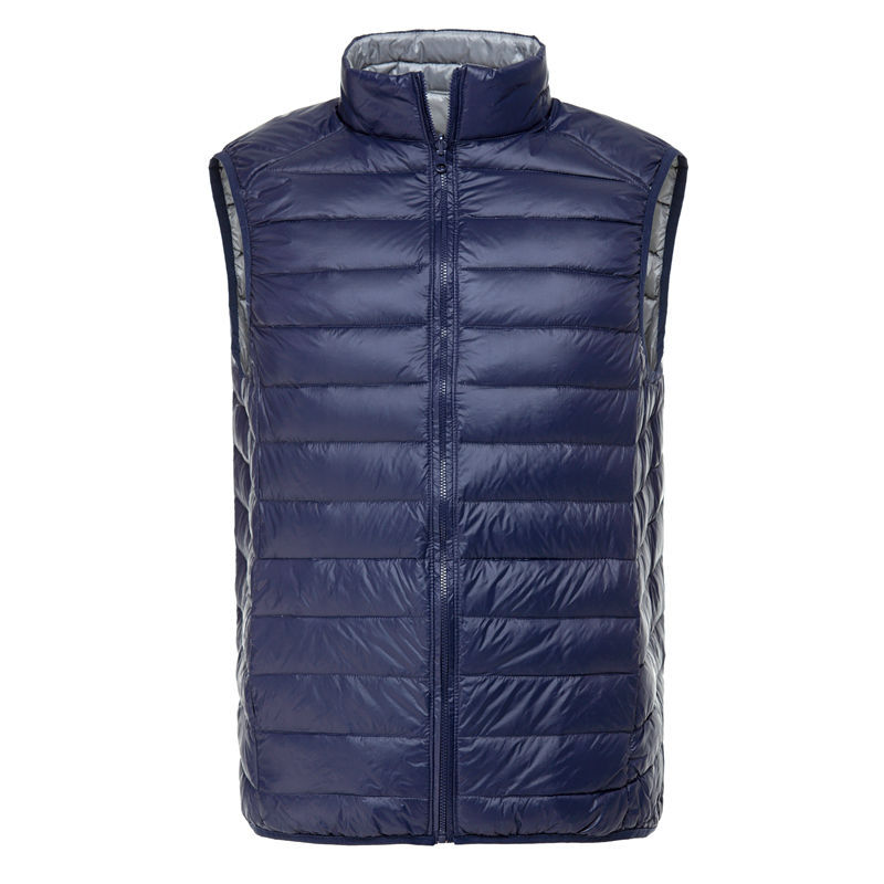 Fall-2015 Men's Ultra Light Down Double Sided Zipper Puff Gilet Vests Jackets Waistcoat Winter Jackets 5 Colors, Navy and sliver
Fall-2015 Men's Ultra Light Down Double Sided Zipper Puff Gilet Vests Jackets Waistcoat Winter Jackets 5 Colors, Navy and sliver