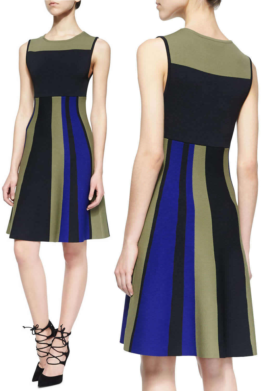 Sleeveless Colorblock Fit & Flare Dress Round Neckline Sleeveless Dresses 15101549, As pictures
Sleeveless Colorblock Fit & Flare Dress Round Neckline Sleeveless Dresses 15101549, As pictures