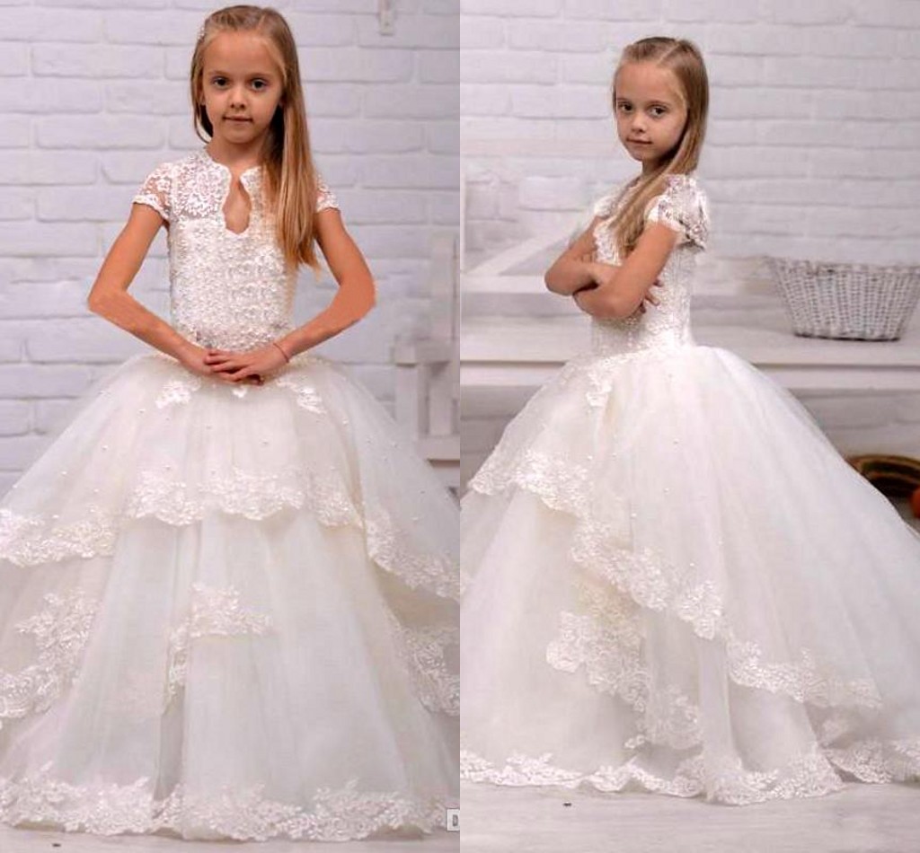 Princess Flower Girl Dress White Ivory Short Sleeves Tiered Applique Lace Commuion Dresses Kid Girl's Pegeant Dresses Formal Party, Red
Princess Flower Girl Dress White Ivory Short Sleeves Tiered Applique Lace Commuion Dresses Kid Girl's Pegeant Dresses Formal Party, Red