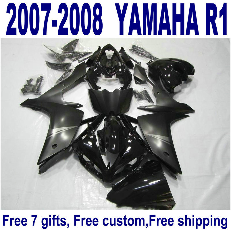 HOT ABS fairing kit for YAMAHA YZF R1 2007 2008 all black high quality fairings set YZF-R1 07 08 YQ35, Same as the picture shows
HOT ABS fairing kit for YAMAHA YZF R1 2007 2008 all black high quality fairings set YZF-R1 07 08 YQ35, Same as the picture shows