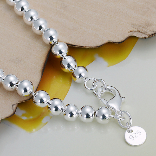 Hot sale best gift 925 silver6M prayer beads bracelet - Hollow DFMCH114, brand new fashion 925 sterling silver Chain link bracelets