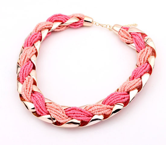 Wholesale-Beaded Necklaces For Women Coupon Neclaces Boho Bead Alloy Choker Neckless Free Shipping SF-9081