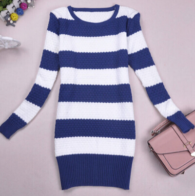 Casual Sweater Women Pullovers Tops Winter Fall 8 Colors Striped Patchwork Women Sweaters Fashion Women Clothing