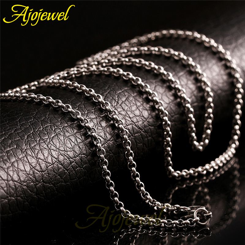 FG Length 45/50/55/60cm Curb Link Chain Mens Jewelry Stainless Steel Necklace