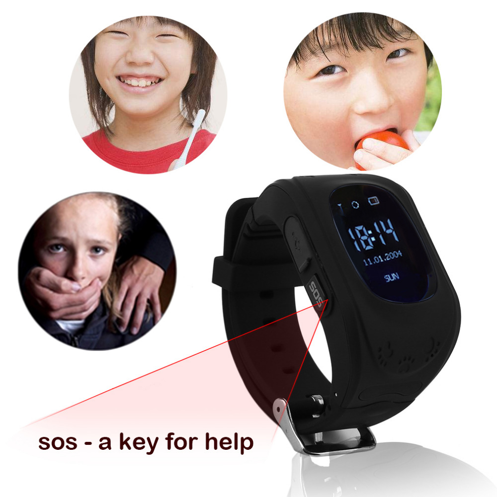 Professional Q50 OLED Display Children Kids Smart Wrist Watch GPS Tracker Locator Anti-Lost Waterproof Smart Watch Drop Shipping