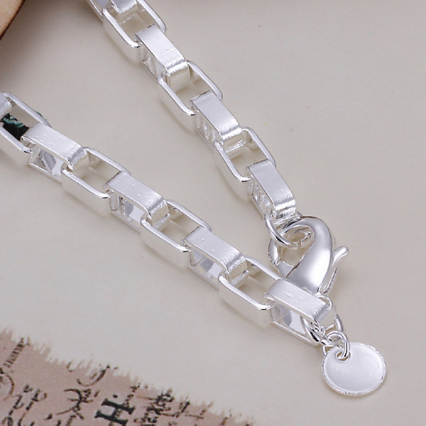 Hot sale best gift 925 silver Big long box hand DFMCH203,Brand new fashion 925 sterling silver plated Chain link bracelets high grade