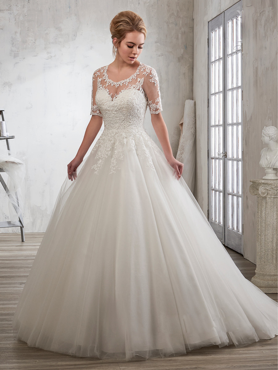 Vintage Wedding Dresses Fall Winter Long Bridal Gowns Scoop Short Sleeves Zipper with Buttons Back Floral Applique Vestido de novia Ivory, White
Vintage Wedding Dresses Fall Winter Long Bridal Gowns Scoop Short Sleeves Zipper with Buttons Back Floral Applique Vestido de novia Ivory, White
