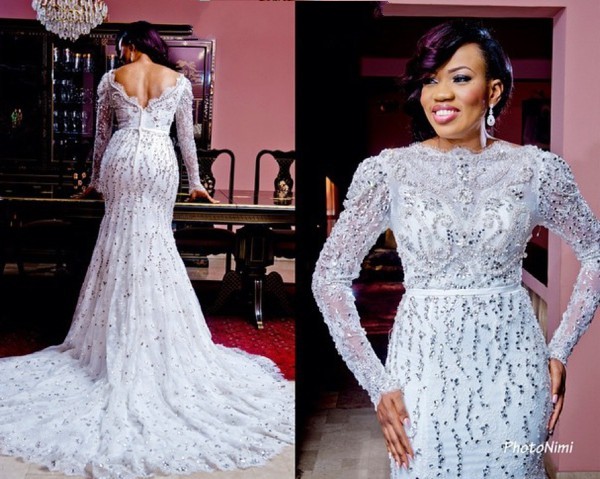 Gorgeous Arabic Nigerian Wedding Dresses with Long Sleeves Beaded Crystal Chapel Train Lace 2018 Mermaid Bridal Gowns Vestidos De Noiva