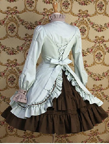 Wholesale-Gothic Punk Cotton Two-Piece Lolita Dress Costumes