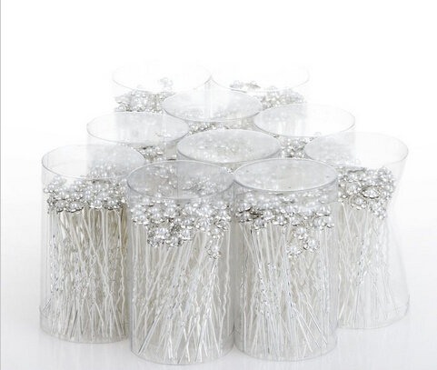40PCS Wedding Accessories Bridal Pearl Hairpins Flower Crystal Rhinestone Hair Pins Clips Bridesmaid Women Hair Jewelry