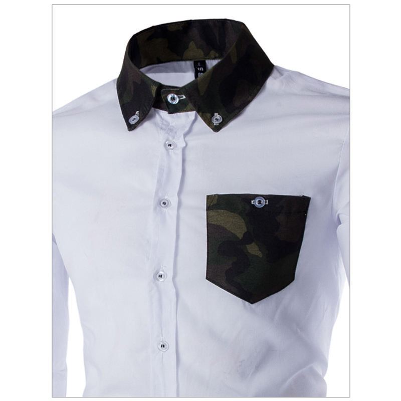 Wholesale-2016 New Arrive Fashion Solid Men Dress Shirts Hot Sale Full Sleeve Formal Black White Men Shirt 13CS18