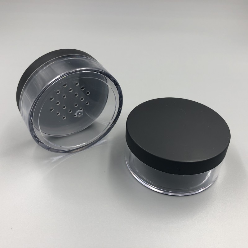 50g Plastic Round Case Loose Powder Jar With Sifter Empty Cosmetic Packaging Powder Case Makeup Empty Sifter Jar