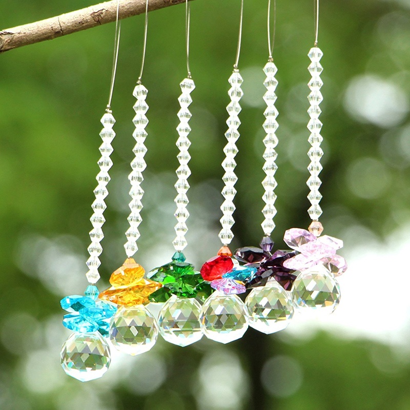 6PCS K9 Crystal Glass Suncatcher Ball Pendant Hanging Feng Shui Prisms Pendant Pendulum Window Ornament Decoration 20mm
6PCS K9 Crystal Glass Suncatcher Ball Pendant Hanging Feng Shui Prisms Pendant Pendulum Window Ornament Decoration 20mm