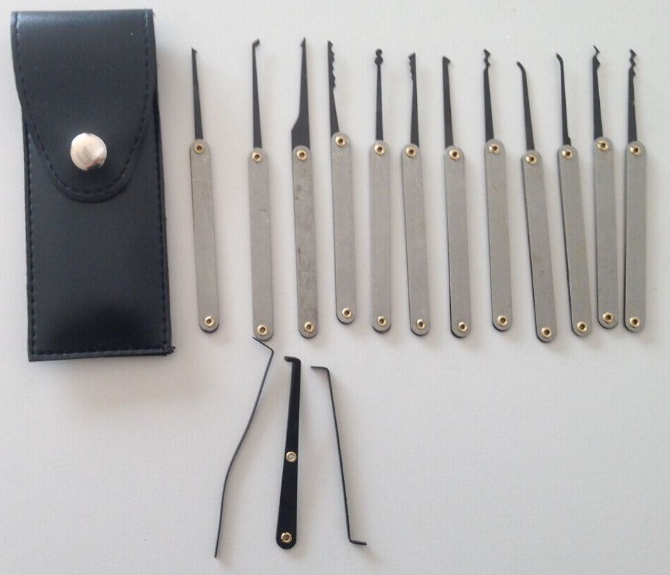 Good quality 12pcs Lock Picks Sets Stainless Handles w/ Bag Removing Key Set Lockpick Locksmith Tools Lock Opener Unlock Door
Good quality 12pcs Lock Picks Sets Stainless Handles w/ Bag Removing Key Set Lockpick Locksmith Tools Lock Opener Unlock Door
