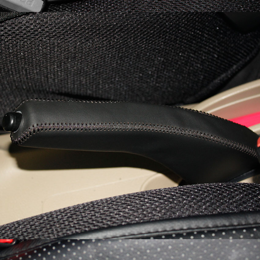 Handbrake cover Case for Nissan Tiida old model Genuine leather Handbrake lever covers Auto interior decoration DIY Sleeve car covers