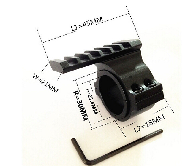 Scope Mounts Accessories 1" 25mm 30mm Ring Adapter with 20mm Weaver Picatinny Rail