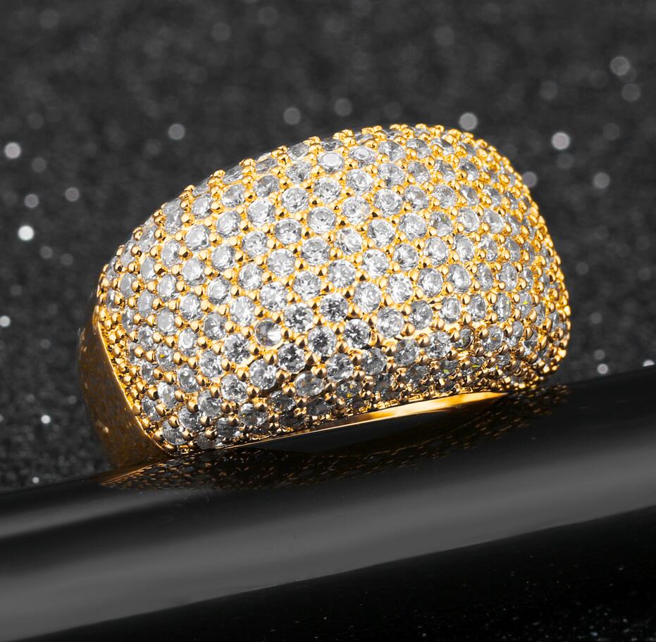 Full CZ Eternity Wedding Band Ring - Tiny White Sapphires, 10K Yellow Gold Filled, Jewelry Gift for Women