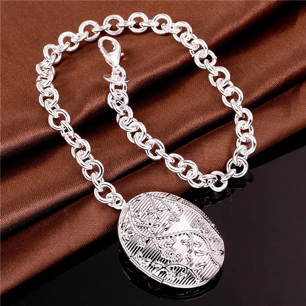 Hot sale gift 925 silver Closed round carved bracelet DFMCH348,Brand new fashion 925 sterling silver plated Chain link bracelets high grade