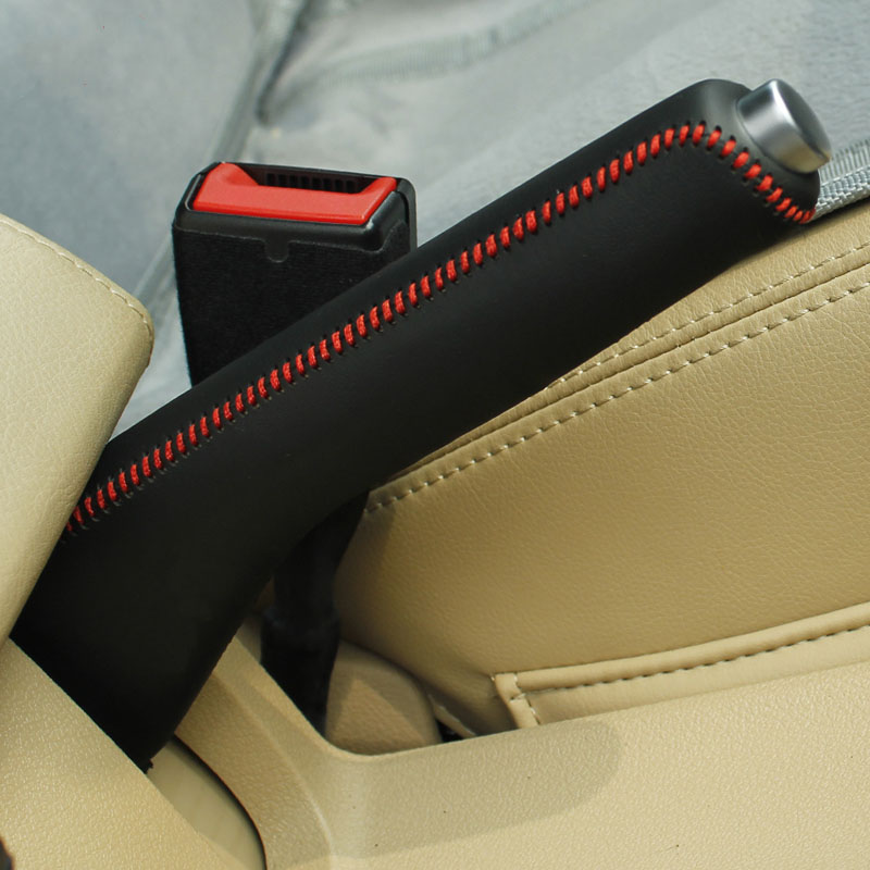 For Volkswagen VW Touran handbrake cover Genuine leather handbrake cover Auto interior decoration DIY handbrake cover