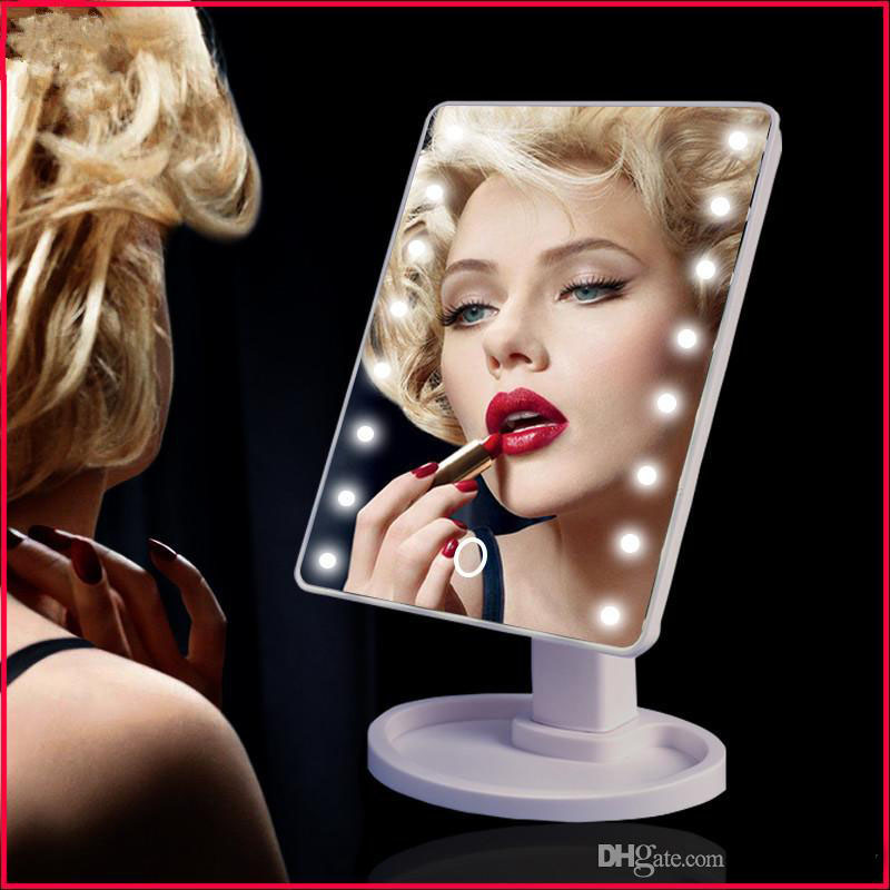 360 Degree Rotation led Touch Screen Make Up Mirror Cosmetic Folding Portable Compact Pocket With 16/22 LED Lights Makeup Tool Free Shipping
360 Degree Rotation led Touch Screen Make Up Mirror Cosmetic Folding Portable Compact Pocket With 16/22 LED Lights Makeup Tool Free Shipping