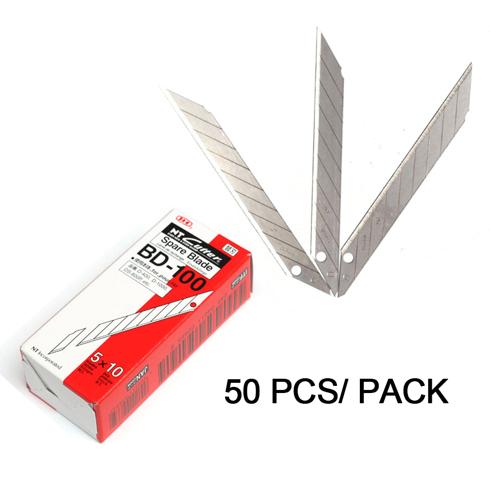 Japan NT CUTTER Blade good quality Knife Replacement Blade 9mm BD-100 50 Blades/Pack
Japan NT CUTTER Blade good quality Knife Replacement Blade 9mm BD-100 50 Blades/Pack