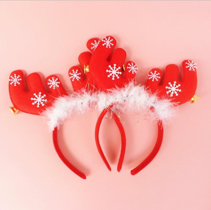 antlers ears with bells clasp head band students Christmas gift hair hoop decorations gifts chrismas CH01003