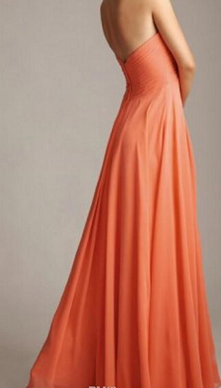$49 Long Chiffon Bridesmaid Dresses Cheap 2015 Bride Maid Gowns Strapless Party Gown Orange Dark Purple Red Green Formal Bridesmaid Dress