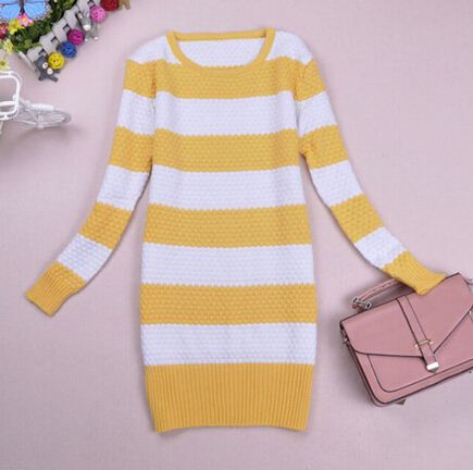 Casual Sweater Women Pullovers Tops Winter Fall 8 Colors Striped Patchwork Women Sweaters Fashion Women Clothing