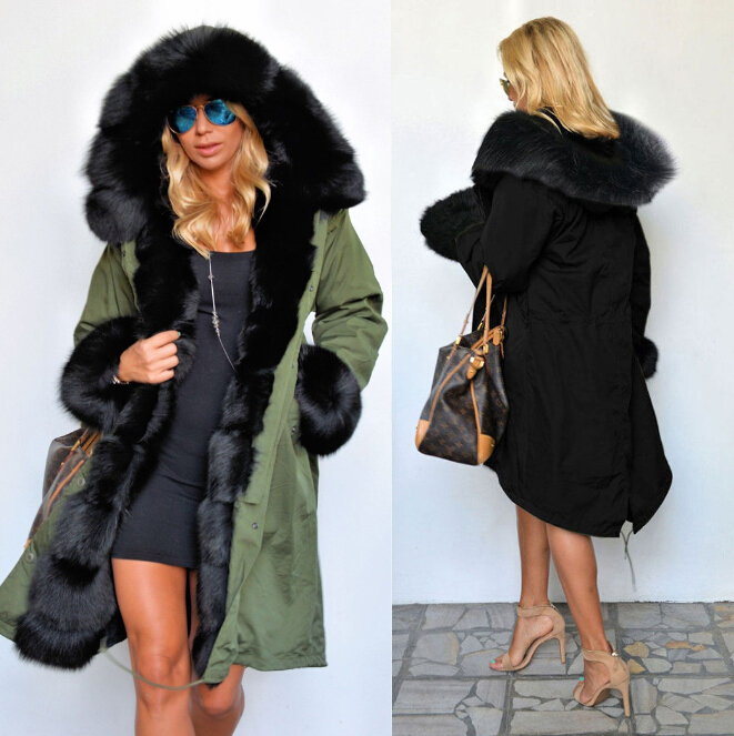 Wholesale-New Winter Coats Women Jackets Real Large Raccoon Fur Collar Thick Cotton Padded Lining Ladies Down & Parkas Plus Size S-2XL, Army green
Wholesale-New Winter Coats Women Jackets Real Large Raccoon Fur Collar Thick Cotton Padded Lining Ladies Down & Parkas Plus Size S-2XL, Army green