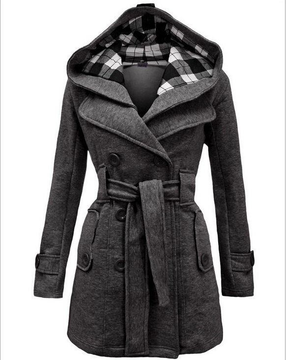 New Women Coats 2015 Europe Station Women's Fashion Slim Double-breasted Coat Long Hooded with Belt Winter Cotton Coats for Women, Black
New Women Coats 2015 Europe Station Women's Fashion Slim Double-breasted Coat Long Hooded with Belt Winter Cotton Coats for Women, Black