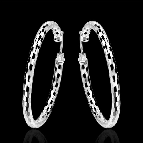 Brand new sterling silver plate Snakeskin ear ring DFMSE594,women's 925 silver Dangle Chandelier earrings 10 pairs a lot factory direct