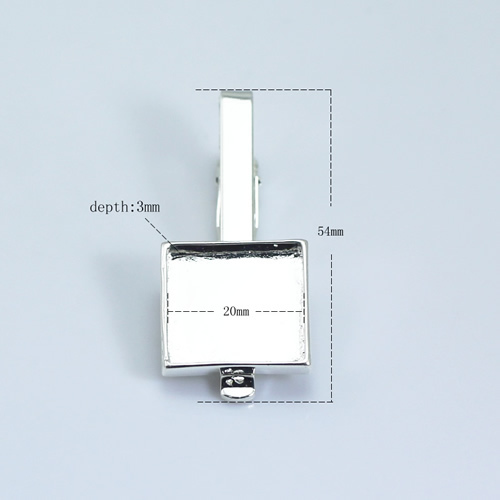 Beadsnice mens jewelry tie clip blanks with square bezel setting tie bar photo blanks handmade jewelry accessories mix style ID 32262