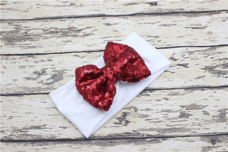 Girl baby Christmas hair accessory Sequins bowknot Head wrap Headwrap Elastic head band Turban Twist Hairband Vintage hair band FD6566
