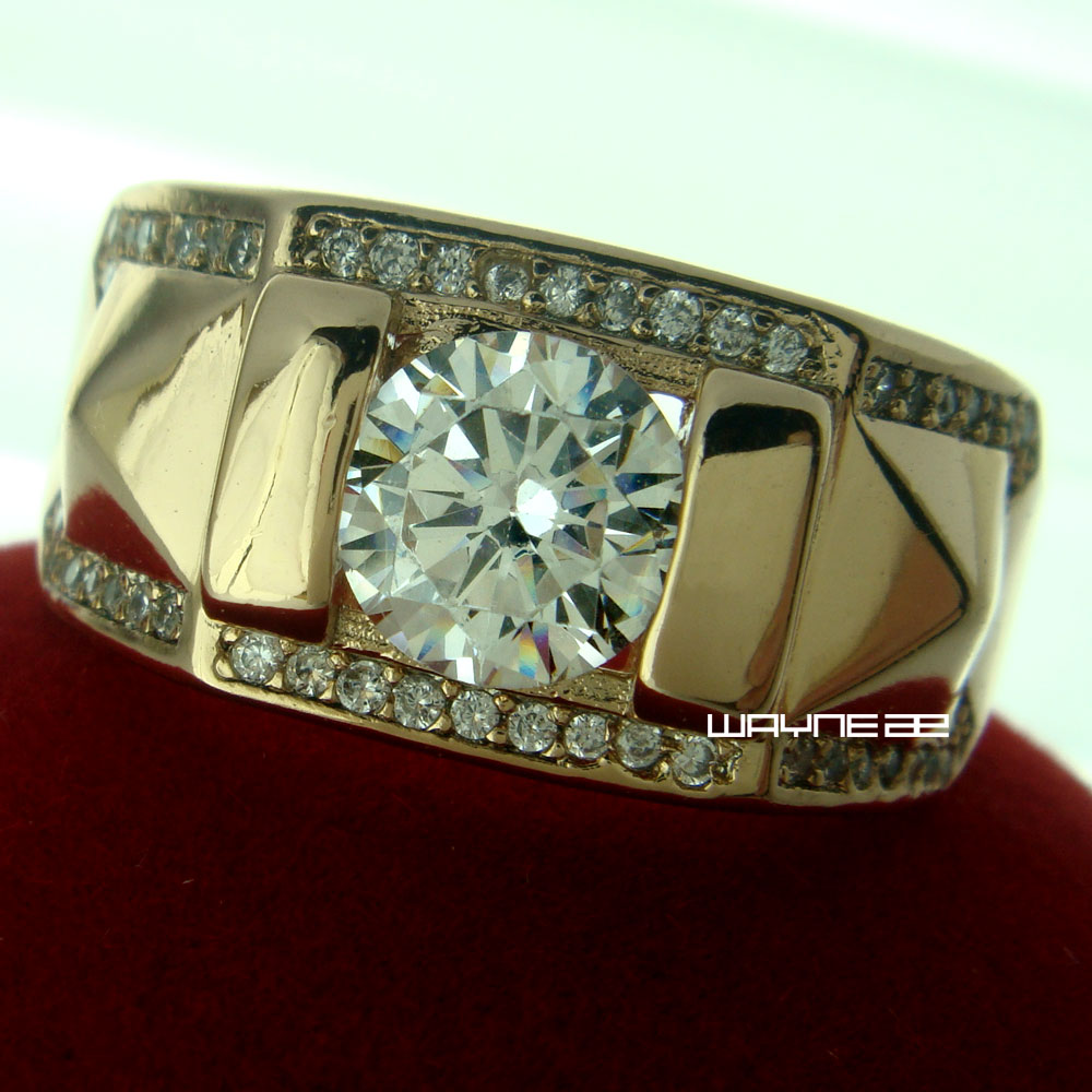 Size Q-Z+5 jewelry 18kt gold Plated Topaz MEN Wedding Lovers Ring gift R245 от DHgate WW