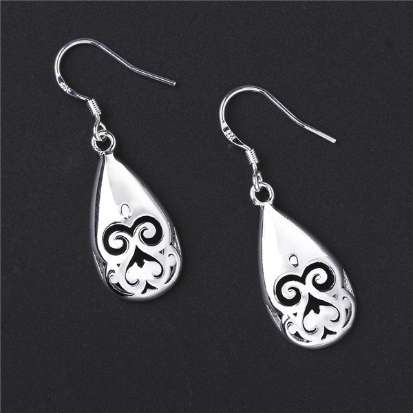 Brand new sterling silver plated Water drop earrings monkey SE582,women's 925 silver Dangle Chandelier earrings 10 pair a lot factory direct
