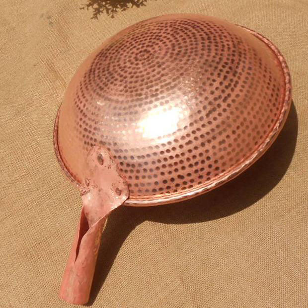Wholesale-Pure Copper Frying Pan Wok Scoop Beef Pot Cooking Handmade Thick