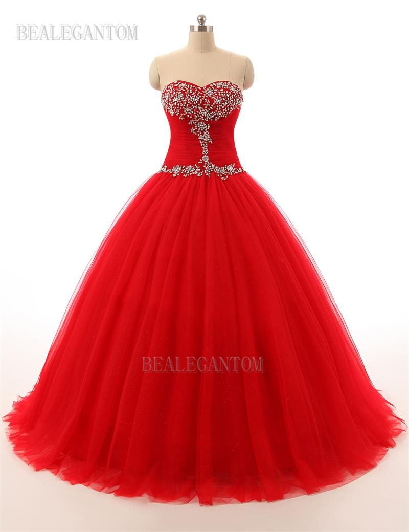 2017 New Sexy Red Quinceanera Dresses Ball Gowns With Beads Crystals Lace Up Sweet 16 Dresses 15 Year Prom Gowns QS1100
2017 New Sexy Red Quinceanera Dresses Ball Gowns With Beads Crystals Lace Up Sweet 16 Dresses 15 Year Prom Gowns QS1100