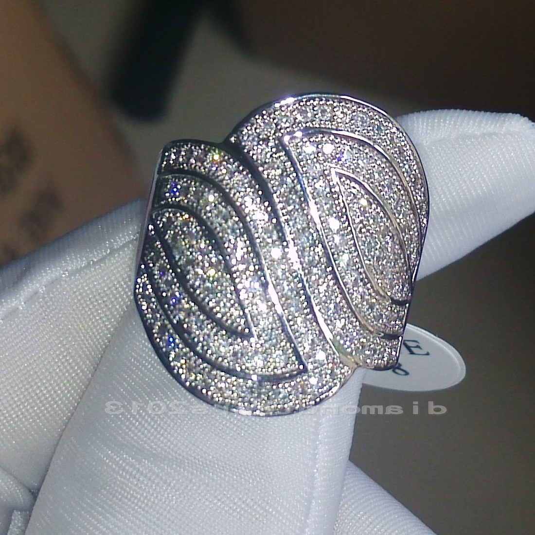 High-Quality 14K Gold Filled White Topaz Gemstone Stackable Wedding Ring Set for Women, 6/7/8/9 1a0c