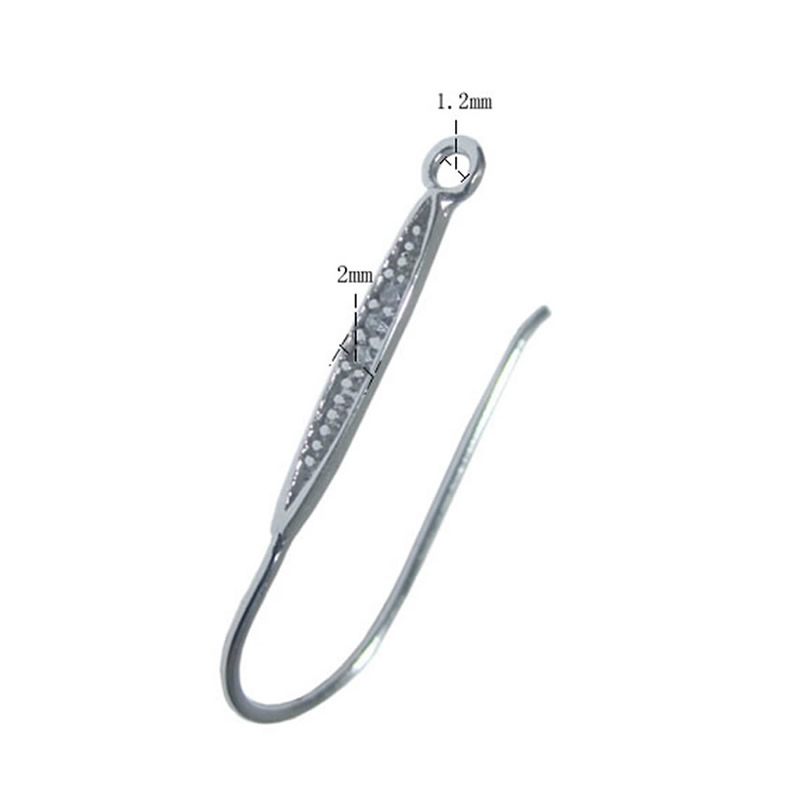 Beadsnice 925 Sterling Silver Earring Hooks Zircon Earring Backs for Making Earrings French Hook Earring Findings Wholesale ID 27908