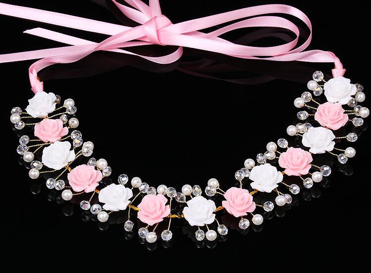 Necklace jewelry Romantic Rhinestone necklac Bridal Wedding Accessories Party Jewelry Wedding Accessories party dress gril evening HT080