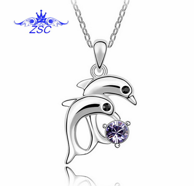 2015 Silver Dolphins Necklace Pendant High quality 925 Sterling Silver Pendants Antiallergic EH100
2015 Silver Dolphins Necklace Pendant High quality 925 Sterling Silver Pendants Antiallergic EH100