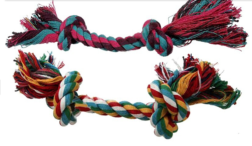 Pets dogs pet supplies Pet Dog Puppy Cotton Chew Knot Toy Durable Braided Bone Rope 16CM Funny Tool XMHM072