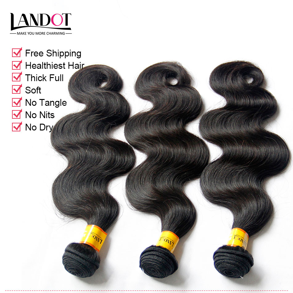 Unprocessed Malaysian Virgin Hair Body Wave 100% Human Hair Weaves 4 Bundles Natural Color SOFT THICK TANGLE FREE Malaysian Hair Extensions