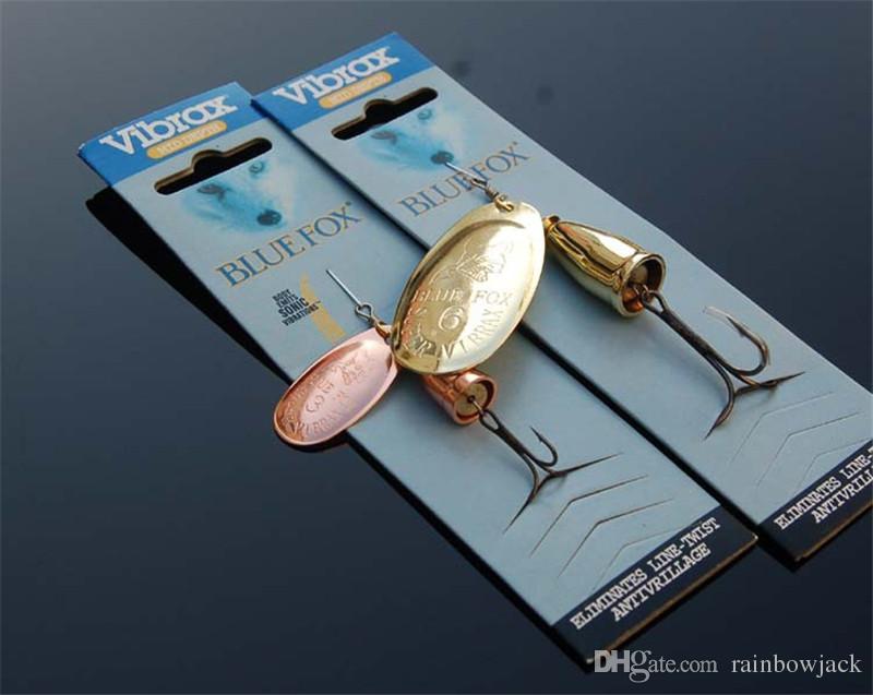 Blue FOXSPPINNER Metal Jigs Spinnerbaits Fishing Lure 6 Size 3 Colors Freshwater Spinner Bionic bait Fishing Hook