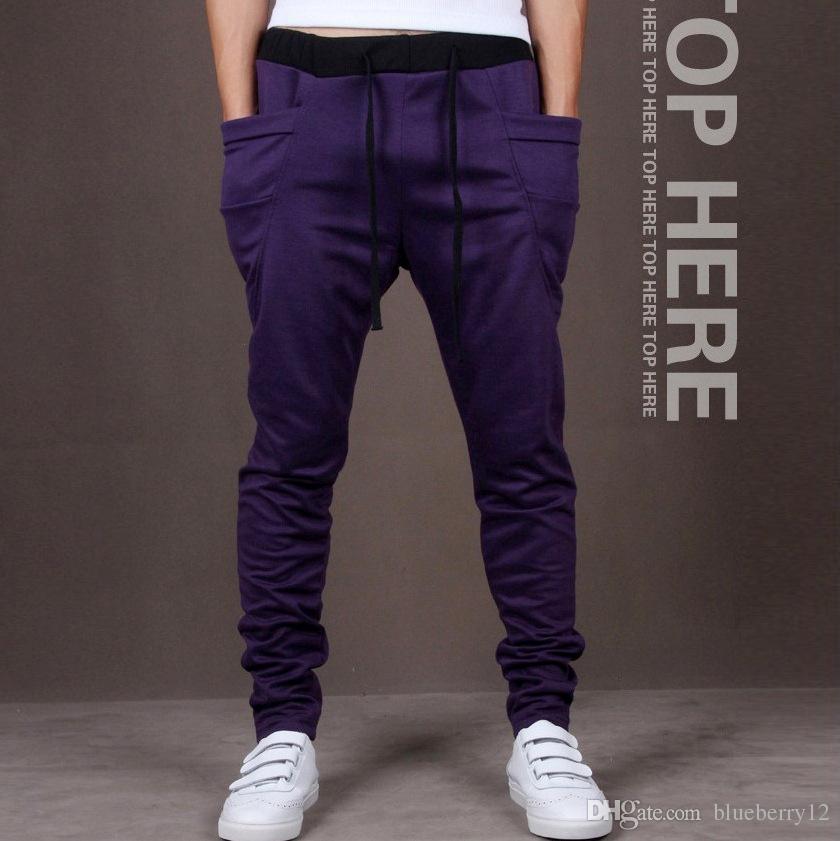 New Mens Joggers Fashion Harem Pants Trousers Hip Hop Slim Fit Sweatpants Men for Jogging Dance 8 Colors sport pants M~XXL