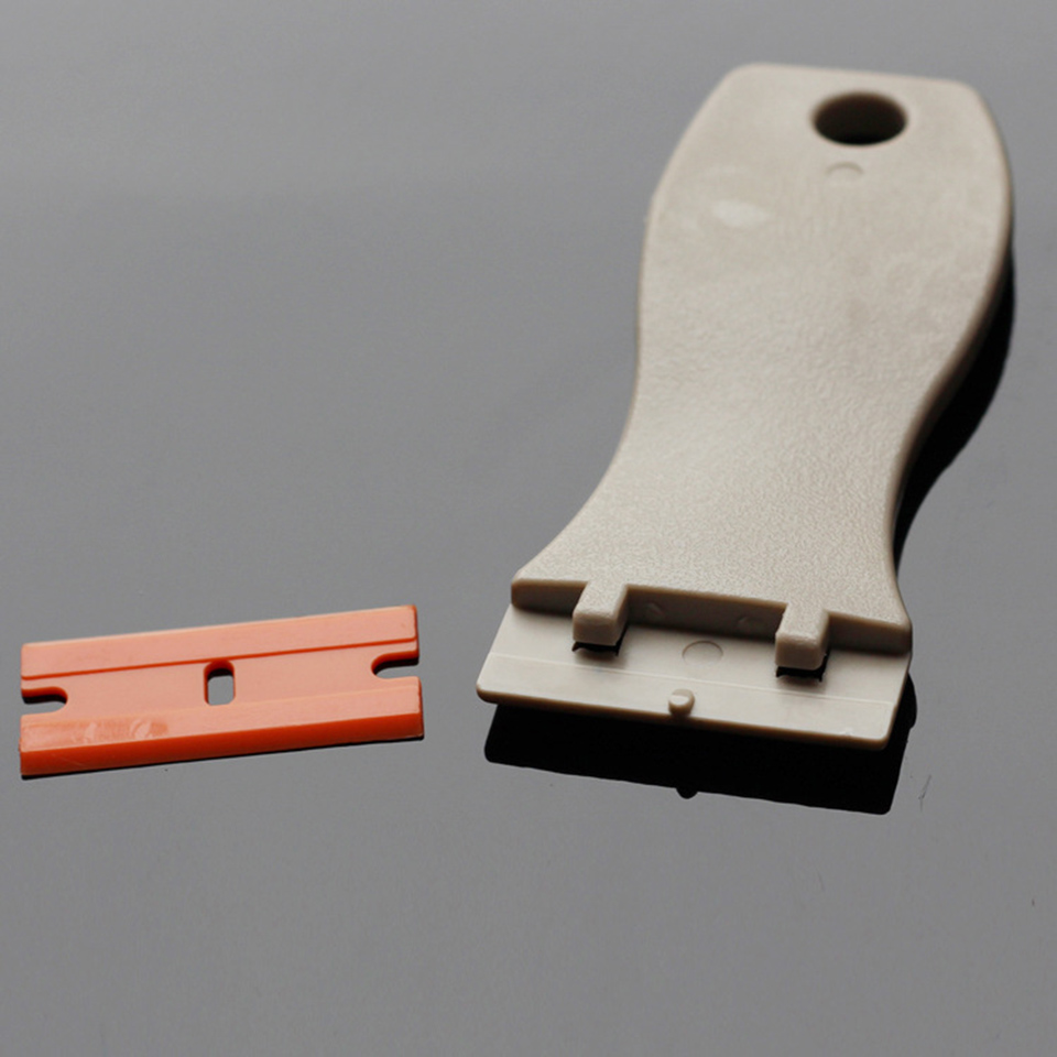 10*4cm car wrap tint tool Mini-Razor Blade Scraper with plastic blade for vinyl glue removing MO-207