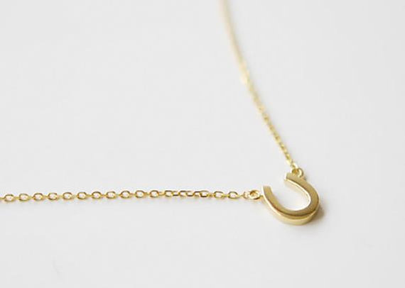 10PCS Gold Silver Lucky Horseshoe Necklace Mens Jewelry Horse Hoof Necklaces Cute U Necklace Small Simple Paw Necklaces